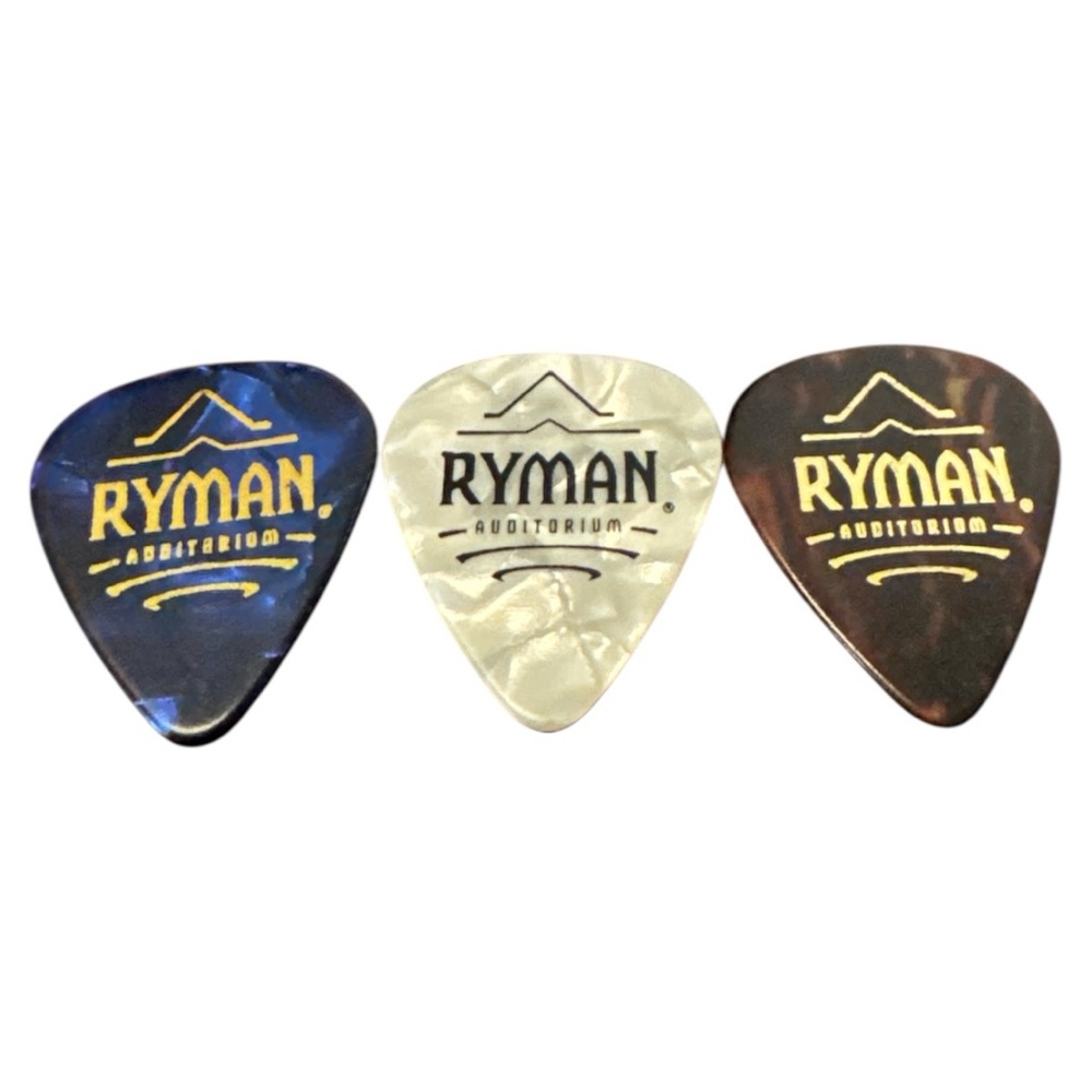 Guitar Picks Set - Blue, Cream, Brown Ryman Auditorium
